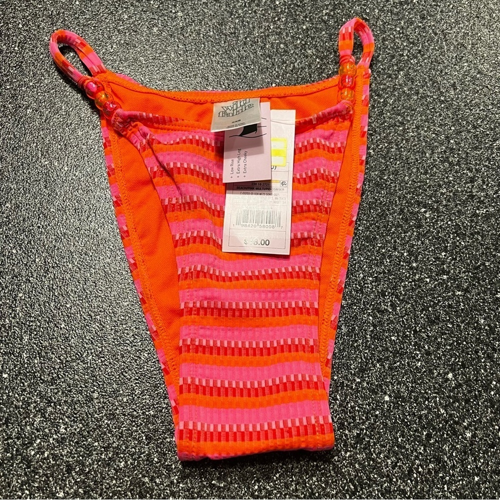 ❤️3/$15 NWT Wild Fable Pink and Orange Bikini Bottom (XXS) - Picture 2 of 6